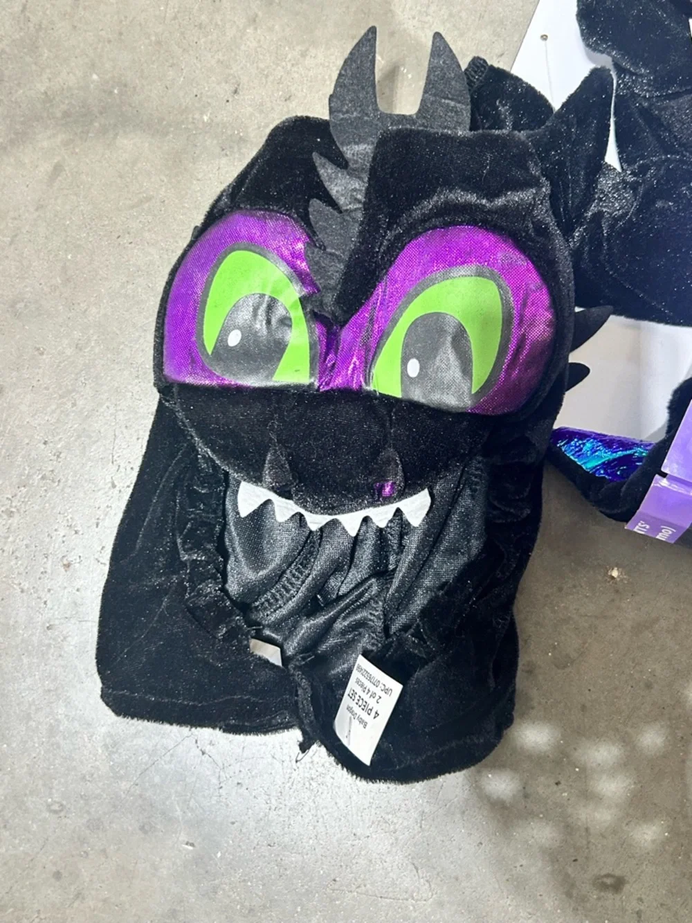 Celebrate Halloween Costume Black and Purple Dragon Costume for Infants 6-12 mos